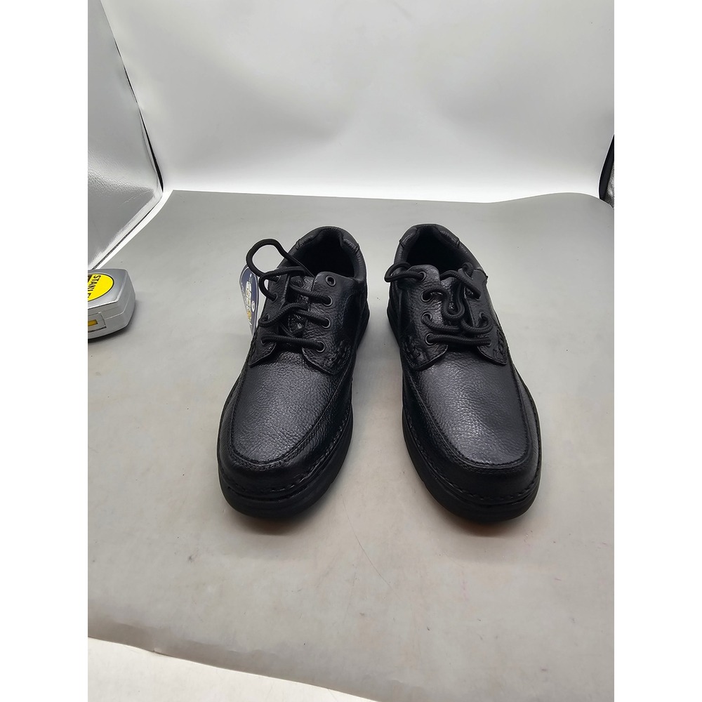 Nunn Bush Mens Black Leather Comfort Gel Oxford Shoes Size 8